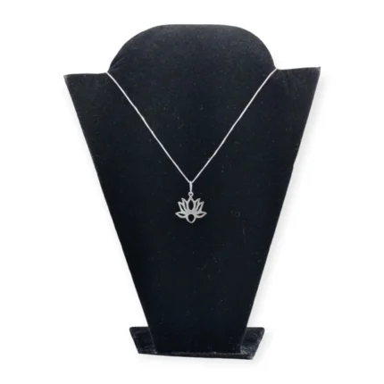 Colar de Prata Veneziana com Flor de Lótus