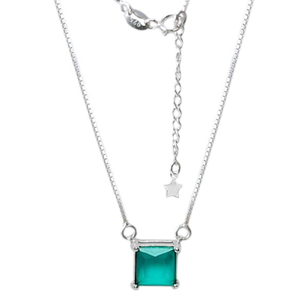 colar veneziana com pingente pedra verde colar veneziana com pingente pedra verde
