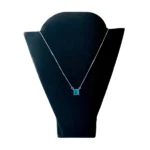 colar veneziana pingente pedra verde