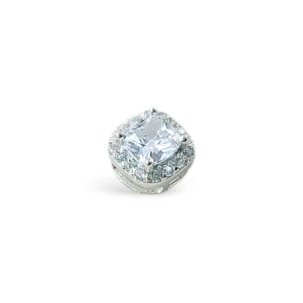 pingente quadrado cravejado com zirconia