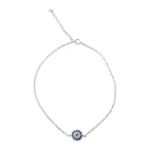 pulseira cadeado com pingente olho grego cravejado